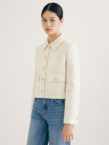 Wool Tweed Flap Jacket_AWWJKN31720 - SISTINA - Modalova