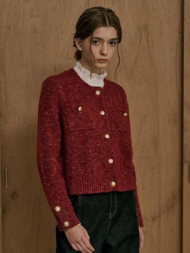 Golden wool cardigan jacket_RED - We’Dee - Modalova