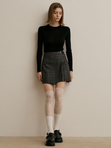 Irregular half pleated skirt_GRAY - We’Dee - Modalova