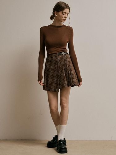 Irregular half pleated skirt_BROWN - We’Dee - Modalova