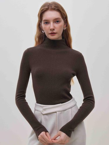 Cable half turtleneck knit top_4 colors - We’Dee - Modalova