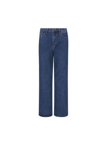 Medium blue wide denim pants (TJPAH2204) - VIKI - Modalova