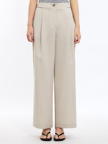 Side button One tuck pants_AWWSLO21030 - SISTINA - Modalova