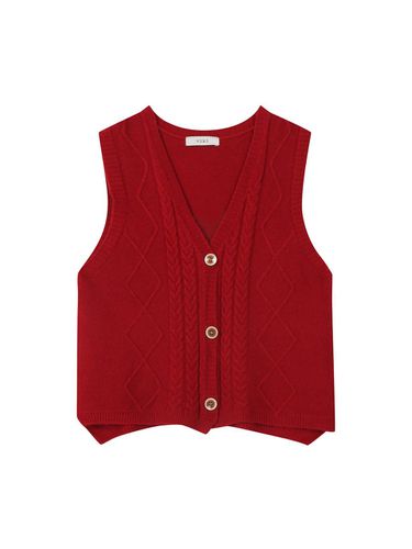 Oversized Fit Basic Knitwear button Vest (TJVCI292 - VIKI - Modalova