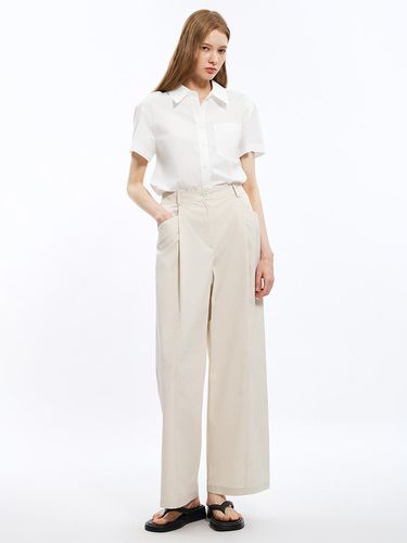 One Tuck Slit Wide Pants_AWWSLO21100 - SISTINA - Modalova