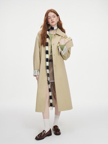 Striped sleeve trench coat - We’Dee - Modalova