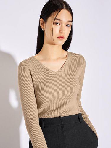 V-neck V-neck Knit Pullover_ASKPON41650 - SISTINA - Modalova