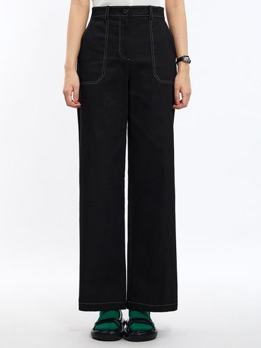 Cotton Stitch Accentuated Pants_AWWSLO21040 - SISTINA - Modalova