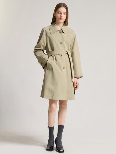 Cotton Raglan Single Trench Coat_AWWBYO11040 - SISTINA - Modalova