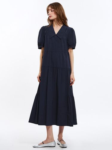 Wide Collar Balloon Sleeve dress_AWWOPO21180 - SISTINA - Modalova