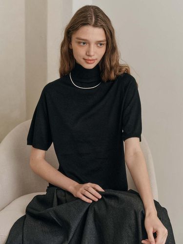 Classic high-neck wool sweater_BLACK - We’Dee - Modalova