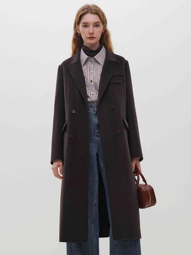 Double button wool coat_BROWN - We’Dee - Modalova