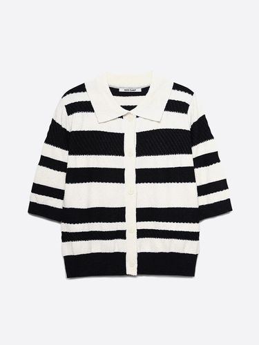 Buccle Stripe Cardigan A243PWK773 - NICE CLAUP - Modalova