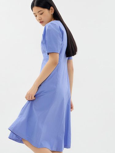 Square neck balloon sleeve dress_AWWOPO21090 - SISTINA - Modalova