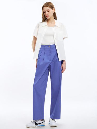 Two Tuck Color Straight Pants_AWWSLO21110 - SISTINA - Modalova