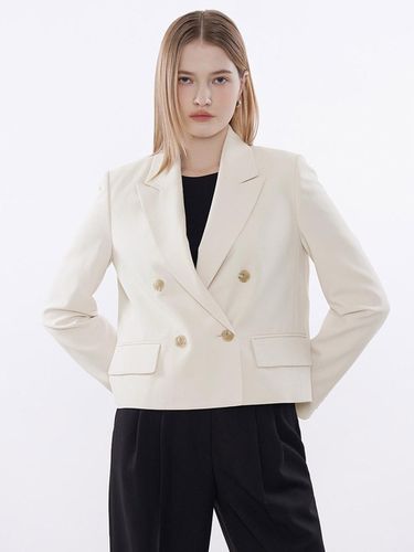 Peaked Double Cropped Jacket_AWWJKN11020 - SISTINA - Modalova