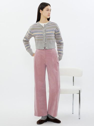 Corduroy cut wide pants_AWWSLN41190 - SISTINA - Modalova