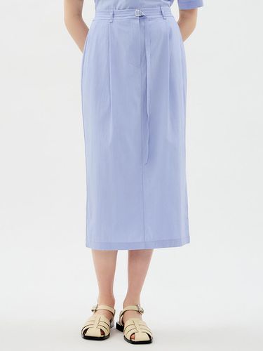 Belted One Tuck Midi Skirt_AWWSKO21730 - SISTINA - Modalova