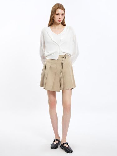 Belted Pleated Mini Skirt_AWWSKO21020 - SISTINA - Modalova