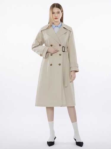 Wide Color String Trench Coat_AWWBYN11060 - SISTINA - Modalova