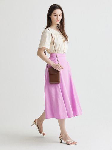 Linen Flared Skirt N242MWS416 - NICE CLAUP - Modalova