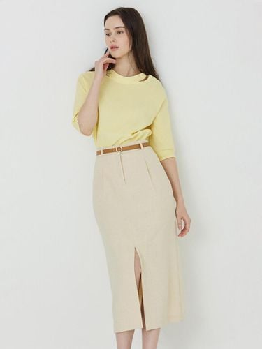 Belted Slit Skirt N242MWS310 - NICE CLAUP - Modalova