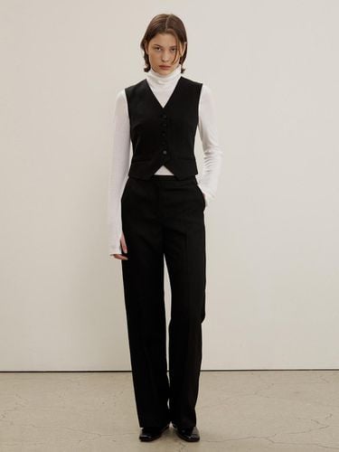 Slim Banding Slacks - Black - MAISONMARAIS - Modalova