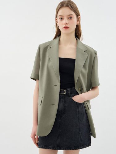 Oversized Formal Short-Sleeved Jacket_AWWJKO21030 - SISTINA - Modalova