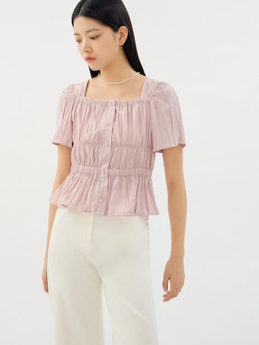 Square Neck Shirring Blouse_AWWBLO21060 - SISTINA - Modalova