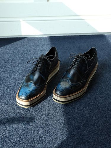 Vintage Manish Wing Tip Oxford Shoes - urimera - Modalova