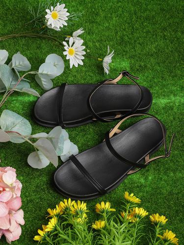 Basic Strap Sandal - Black - urimera - Modalova