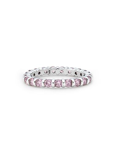 Essence Silver (W) 2.5MM Baby Pink Tennis Ring - hyeres-lor - Modalova