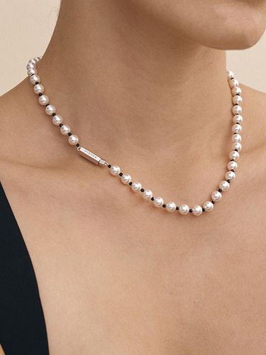 BR(W) Ball Pearl & Spinel Beads Necklace - hyeres-lor - Modalova