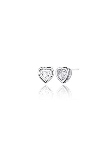 Silver Heart Dancing Stone Stella Earrings SA24B23 - STONEHENgE - Modalova