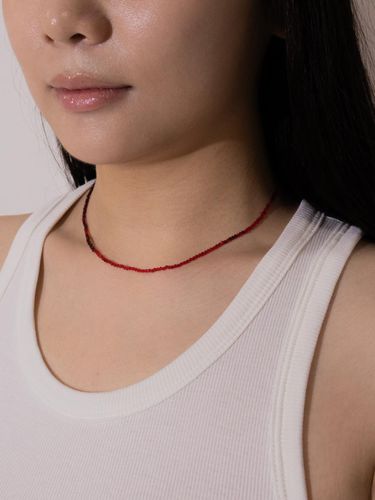 Silver 925) 101 Red Beads Necklace - KIEE - Modalova