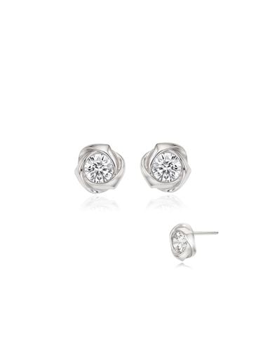 Silver Cubic Earrings SC24B09E - STONEHENgE - Modalova