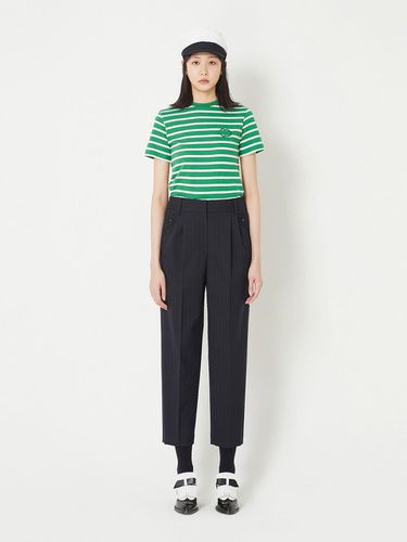 Pocket Button Detail Stripe Pants_LFPNM23300NYD - LUCKY CHOUETTE - Modalova