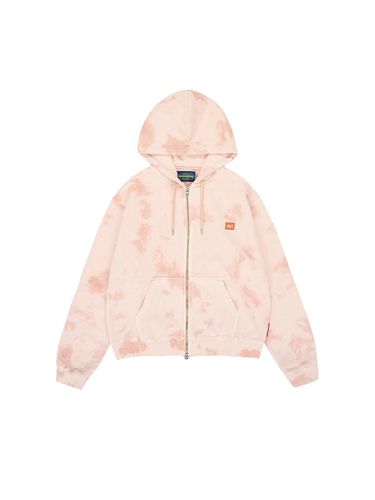 TIE-DYE ZIP UP HOODIE (CORAL) - ept - Modalova