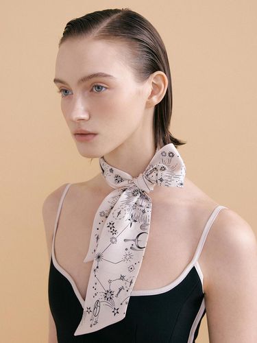 Zodiac Long Twilly Silk Scarf - AVVINA PELLE - Modalova