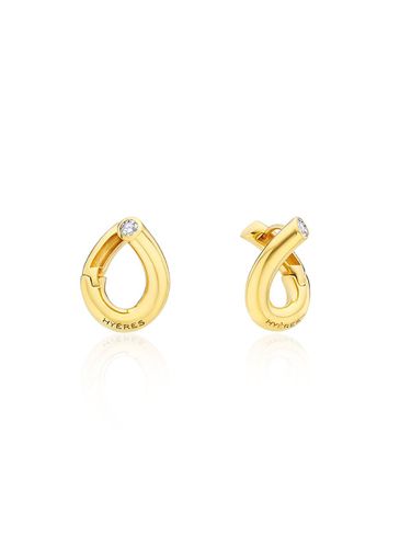 Etreve Note Silver One-Touch Earrings - hyeres-lor - Modalova