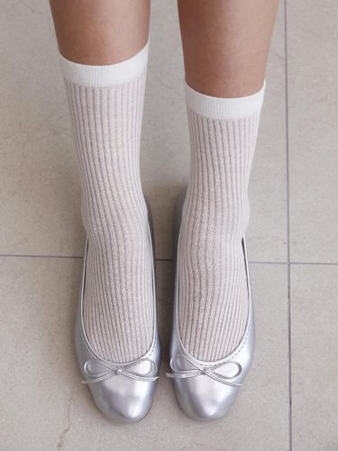 See-Through Ribbed Socks SC8087 3 Colors - TATIANA - Modalova