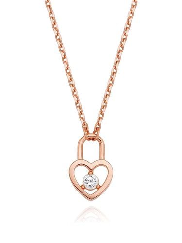 Silver Heart Cubic Necklace - STONEHENgE - Modalova