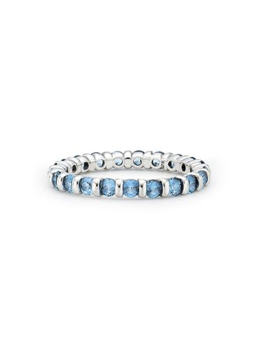 Essence Silver (W) 2.5MM Sky Blue Tennis Ring - hyeres-lor - Modalova