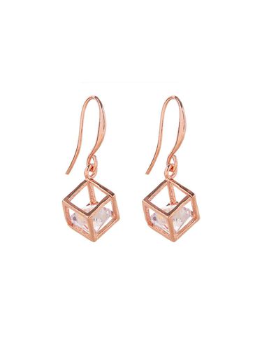 Square Cubic Cube Hook Earring - Dana Burton - Modalova