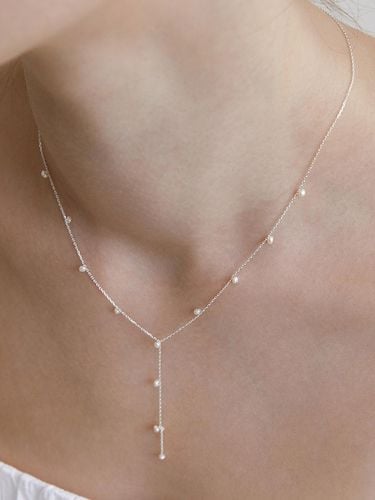 Delicate Pearl Y Chain Necklace NZ242 - TATIANA - Modalova