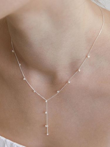 Silver 925) Delicate Pearl Y Chain Necklace NZ242 - TATIANA - Modalova