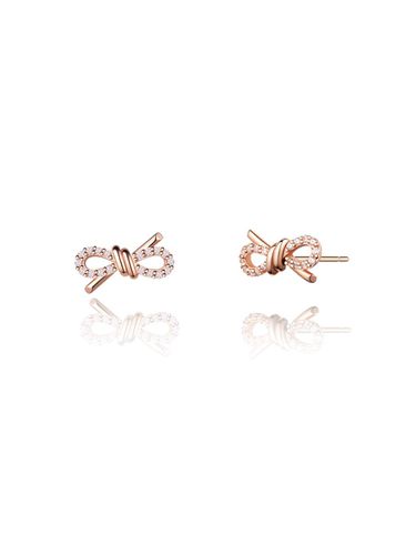 Love Knot 14K Cubic Earrings - STONEHENgE - Modalova