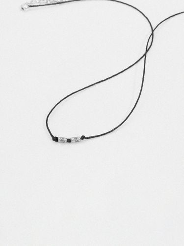 Silver 925) 401Black String Necklace - KIEE - Modalova