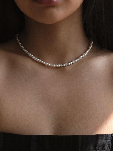 Margaret Pearl Necklace (silver925)(2color) - Another Layer - Modalova