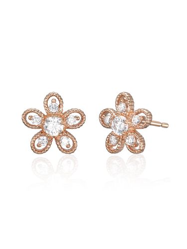 K GF Flower Stone Flower Earrings - ELLE Jewelry - Modalova